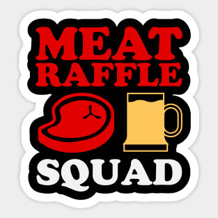 Meat Raffles Buffalo Meat Raffle Squad Minnesota Sticker